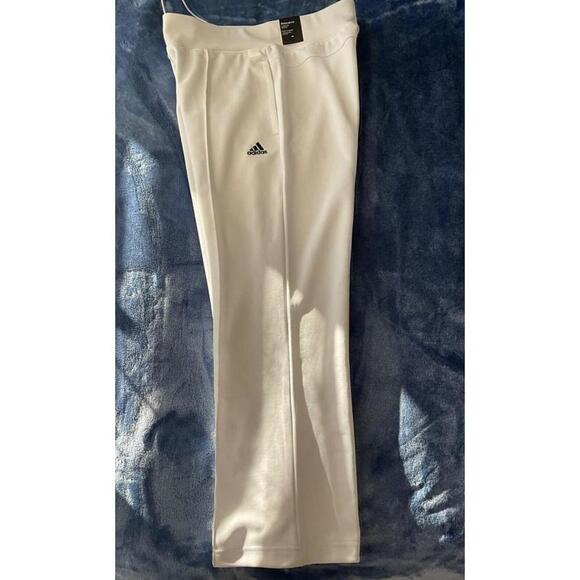 Adidas Women’s Drawstring Xpress Flare Leg Jogging Pants Regular Fit Med White - Picture 1 of 12